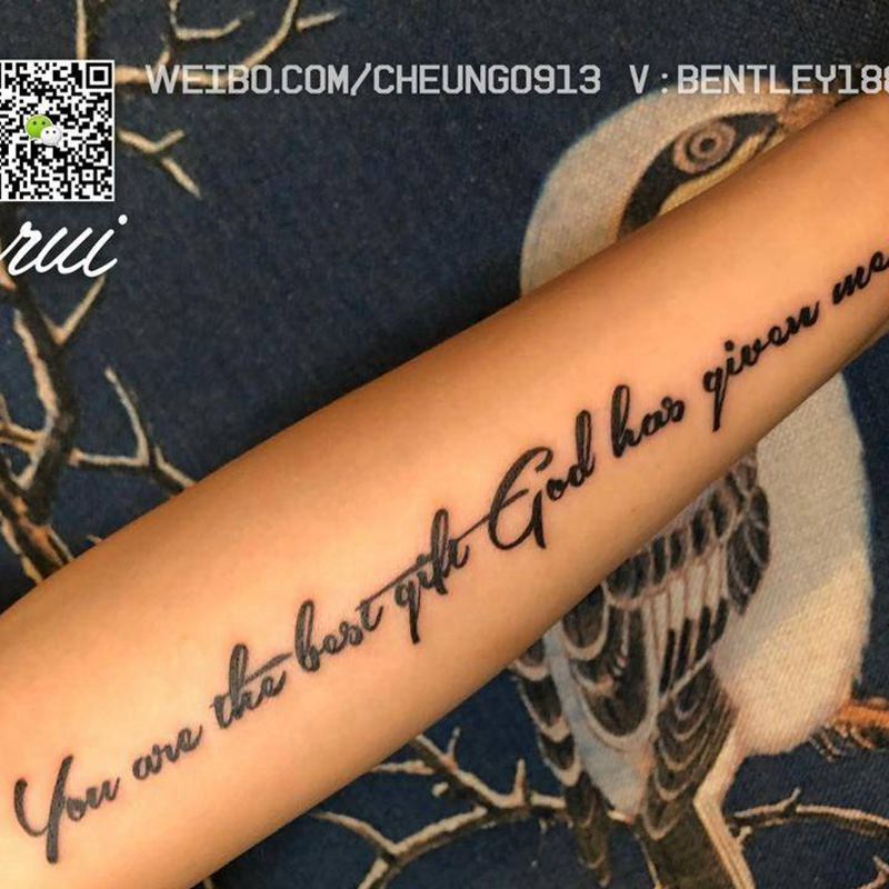 英文纹身图片_成品手臂清新欧美字符图腾原创纹身图案