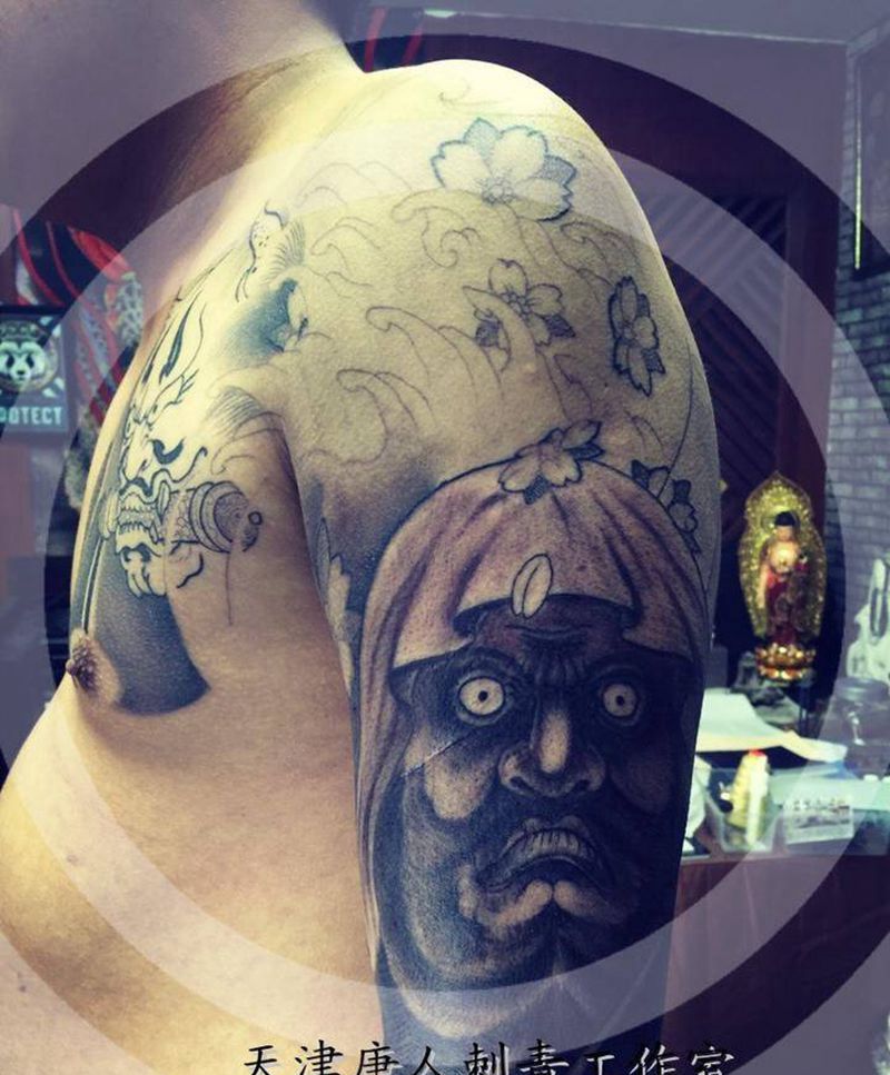 达摩半甲未完待续纹身图片_