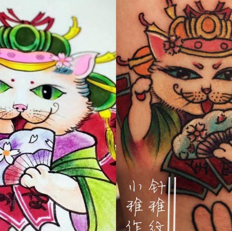 今日俩小图纹身图片_