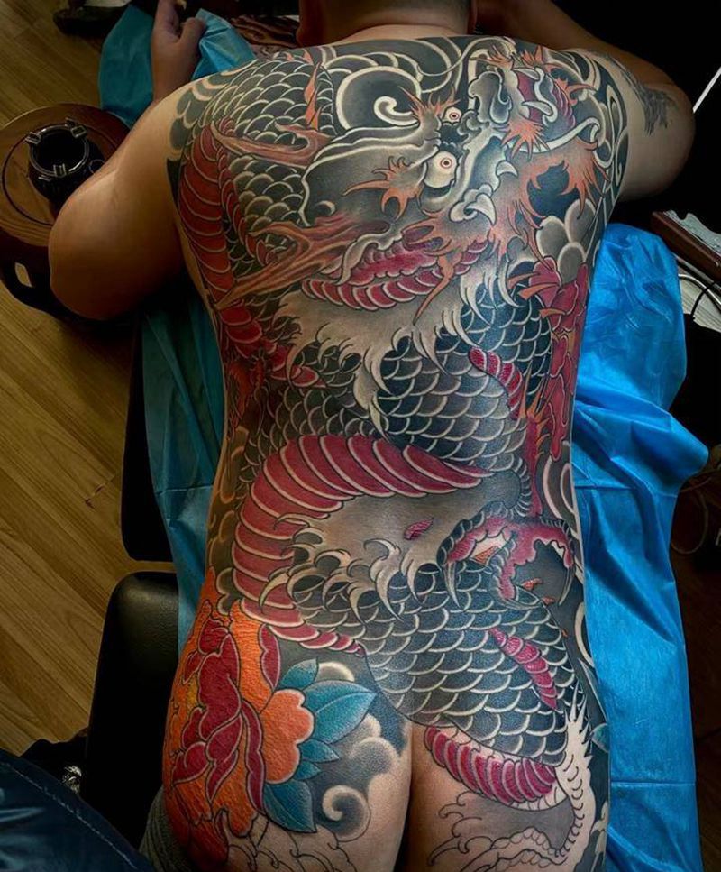 龙纹身图片_老传统纹身图案