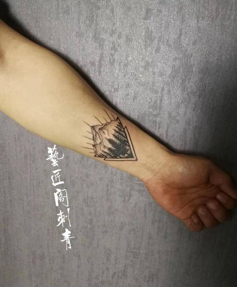 小风景纹身图片_手臂纹身图案