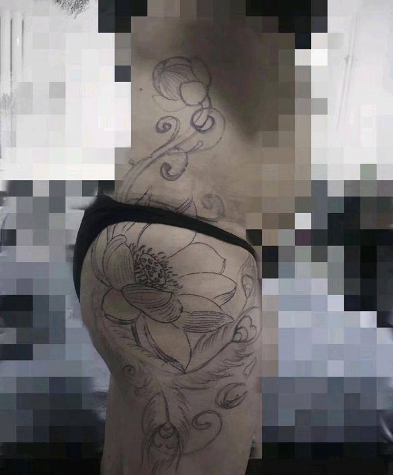 未完成纹身图片_