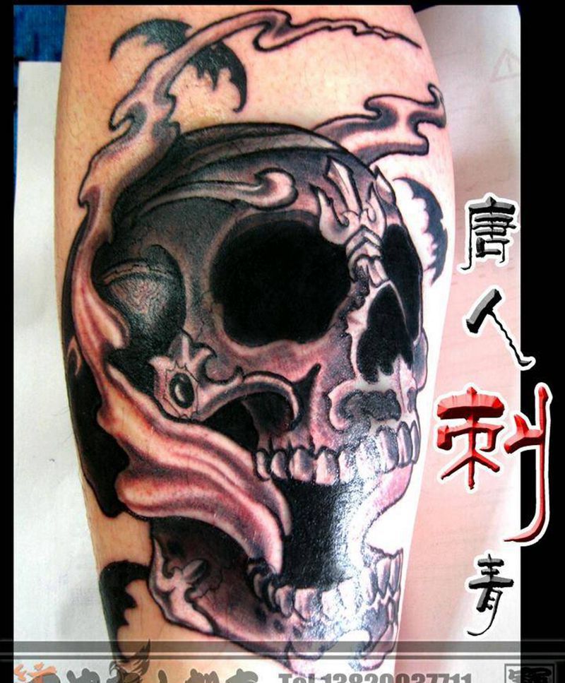骷髅纹身图片_