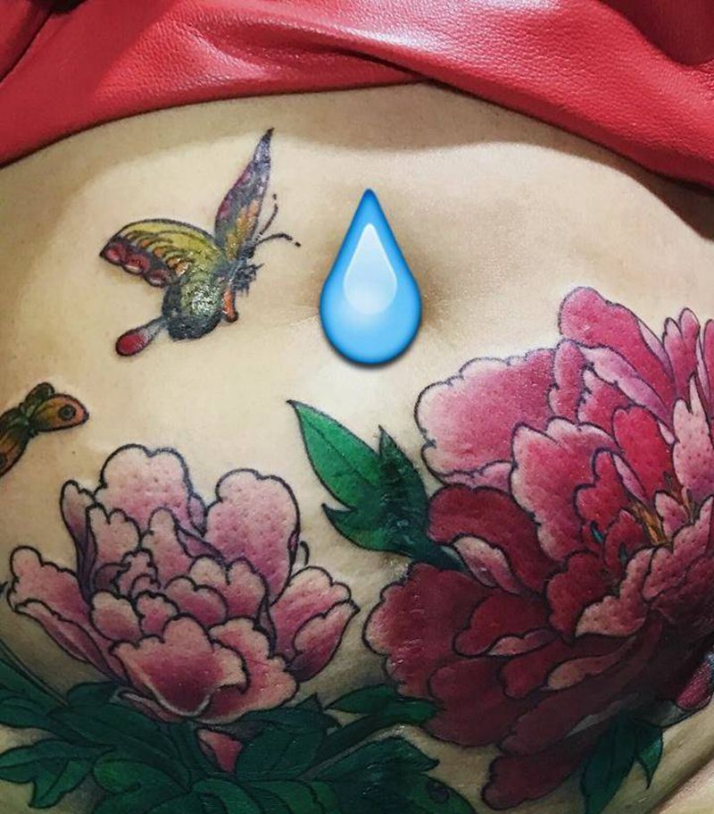 富贵牡丹纹身图片_