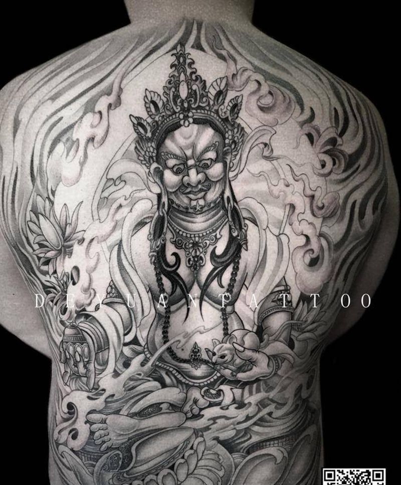 黄财神纹身图片_