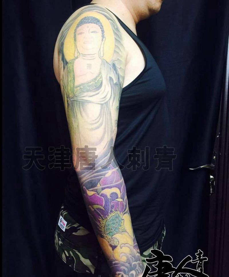 花臂未完待续纹身图片_