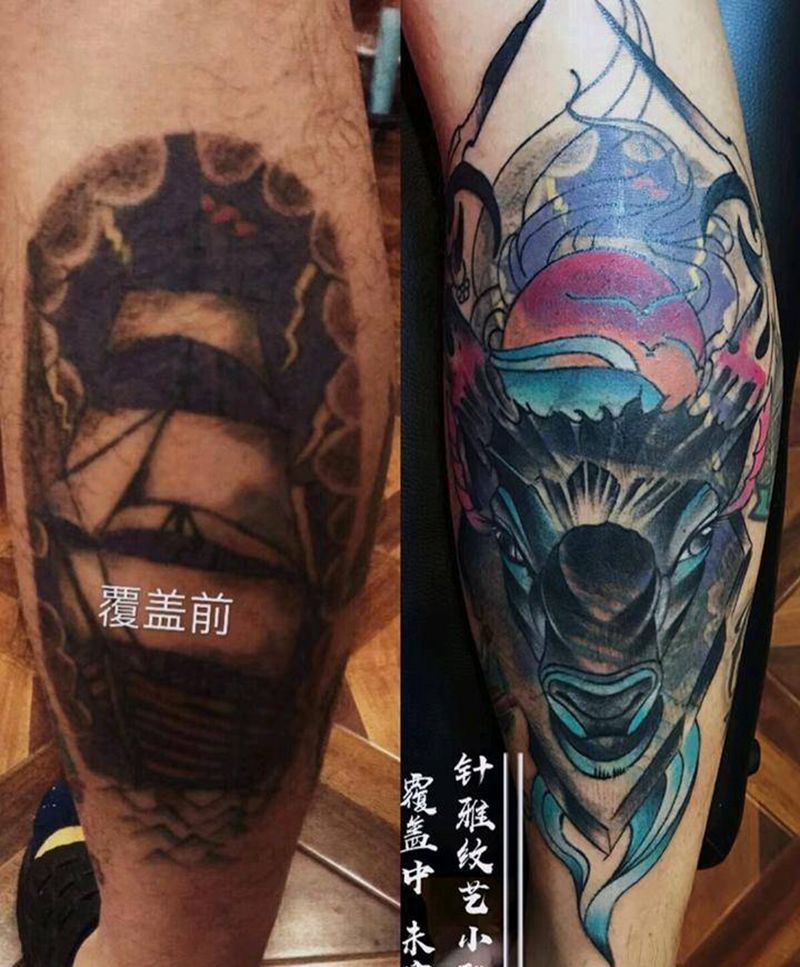 覆盖失败纹身未完成纹身图片_