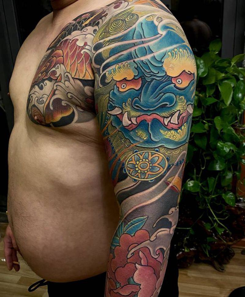 包臂纹身图片_新传统纹身图案