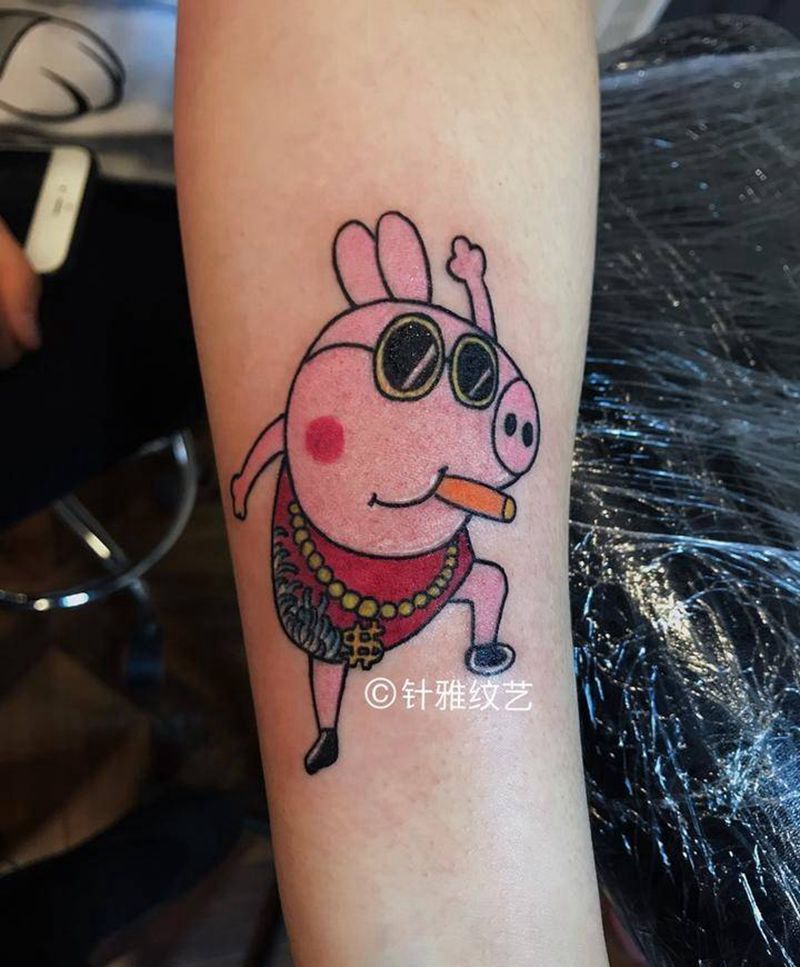 针雅纹艺俩小作纹身图片_