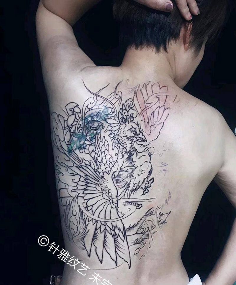 凤凰纹身图片_