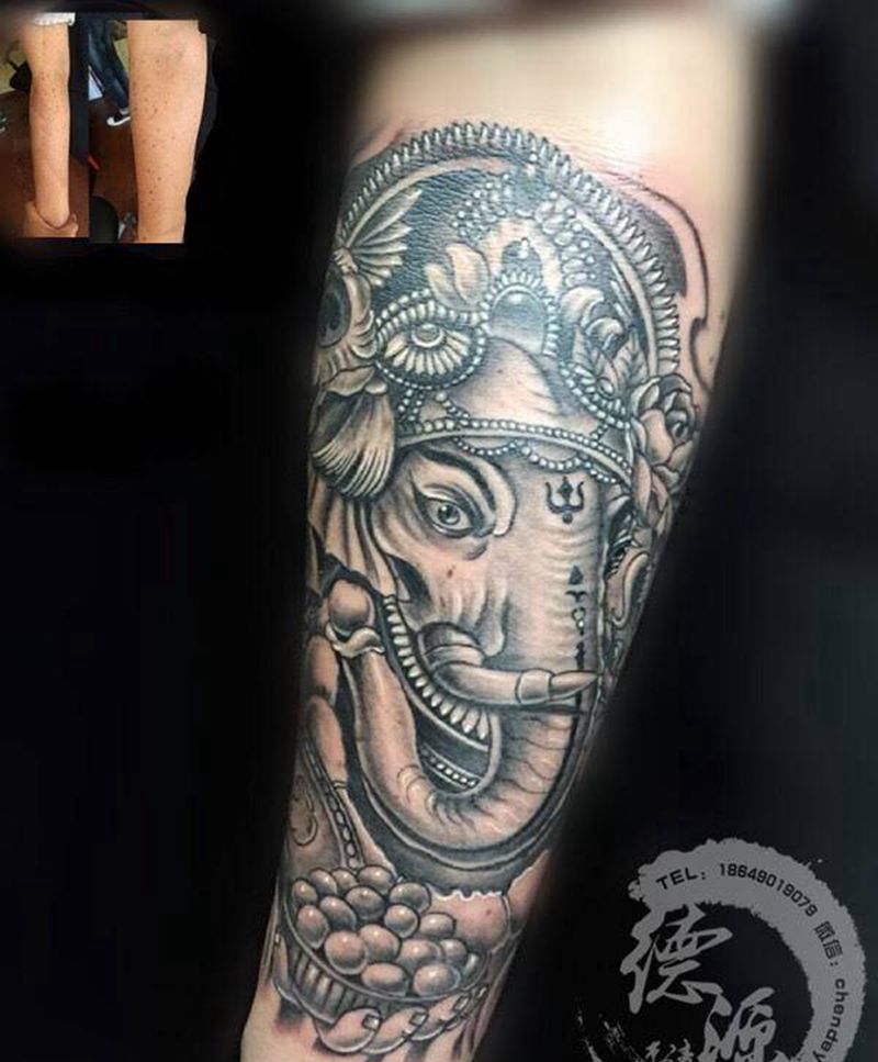 象神纹身图片_
