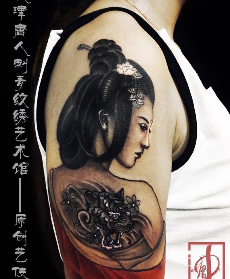 原创艺妓纹身图片_