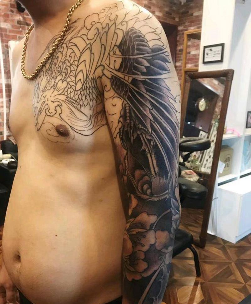 一点一点就出效果了。纹身图片_