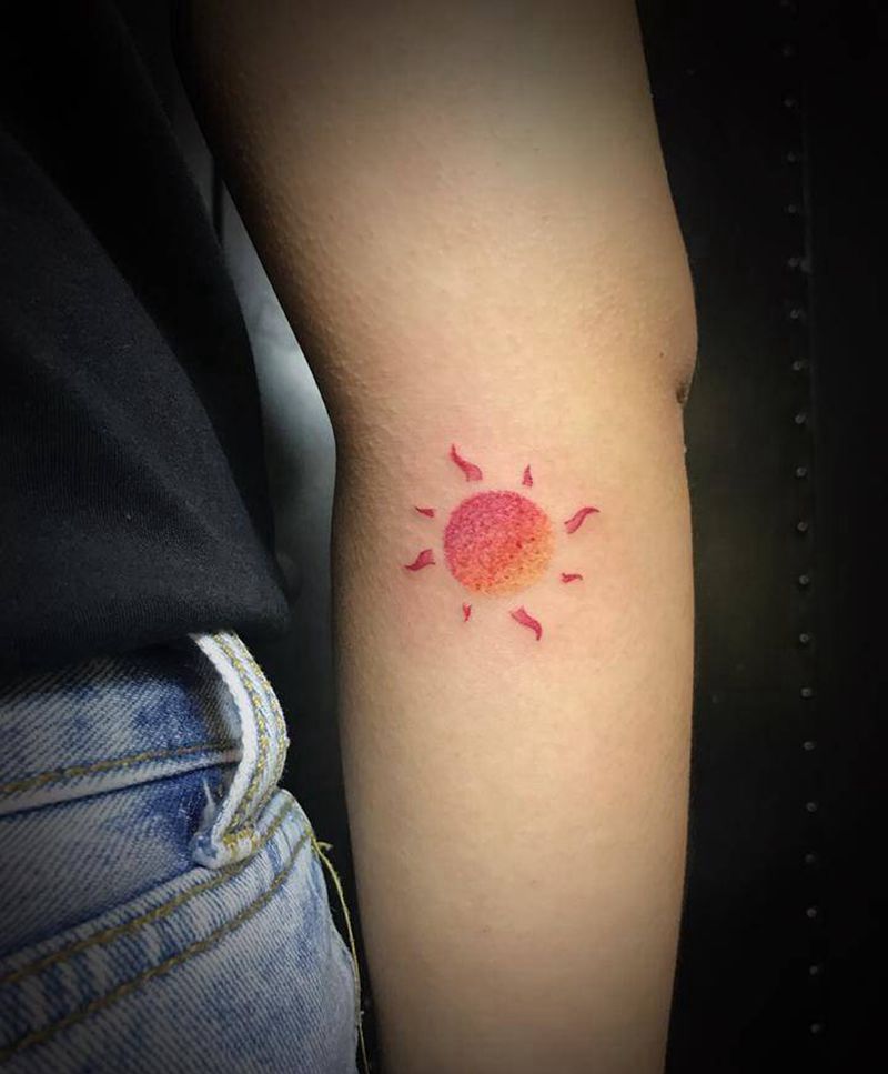 小太阳纹身图片_