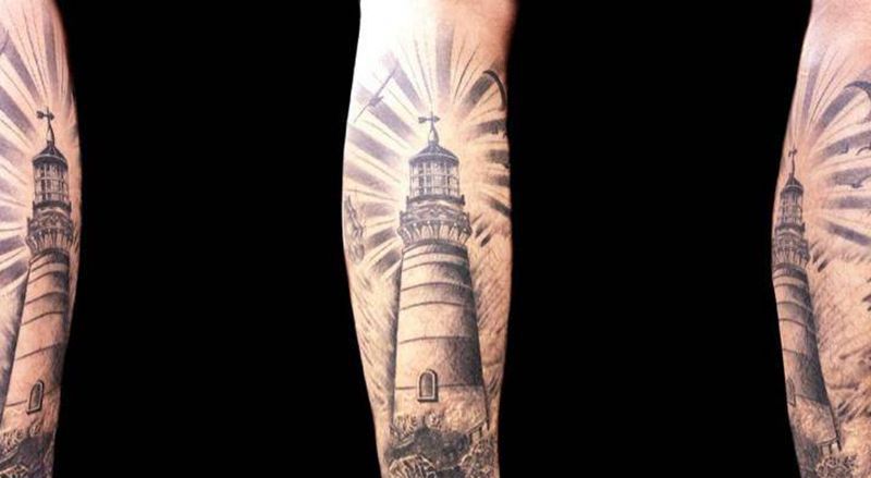 灯塔纹身图片_