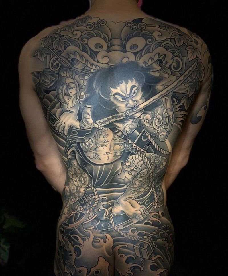 张顺破水门纹身图片_