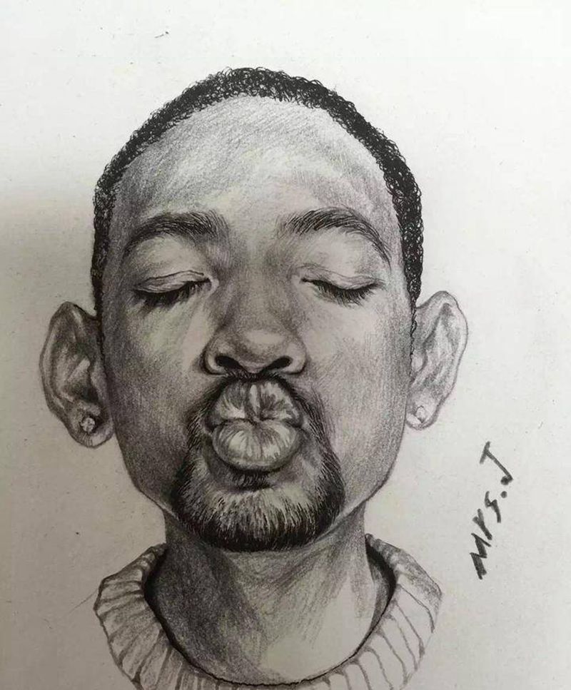 素描作品纹身图片_