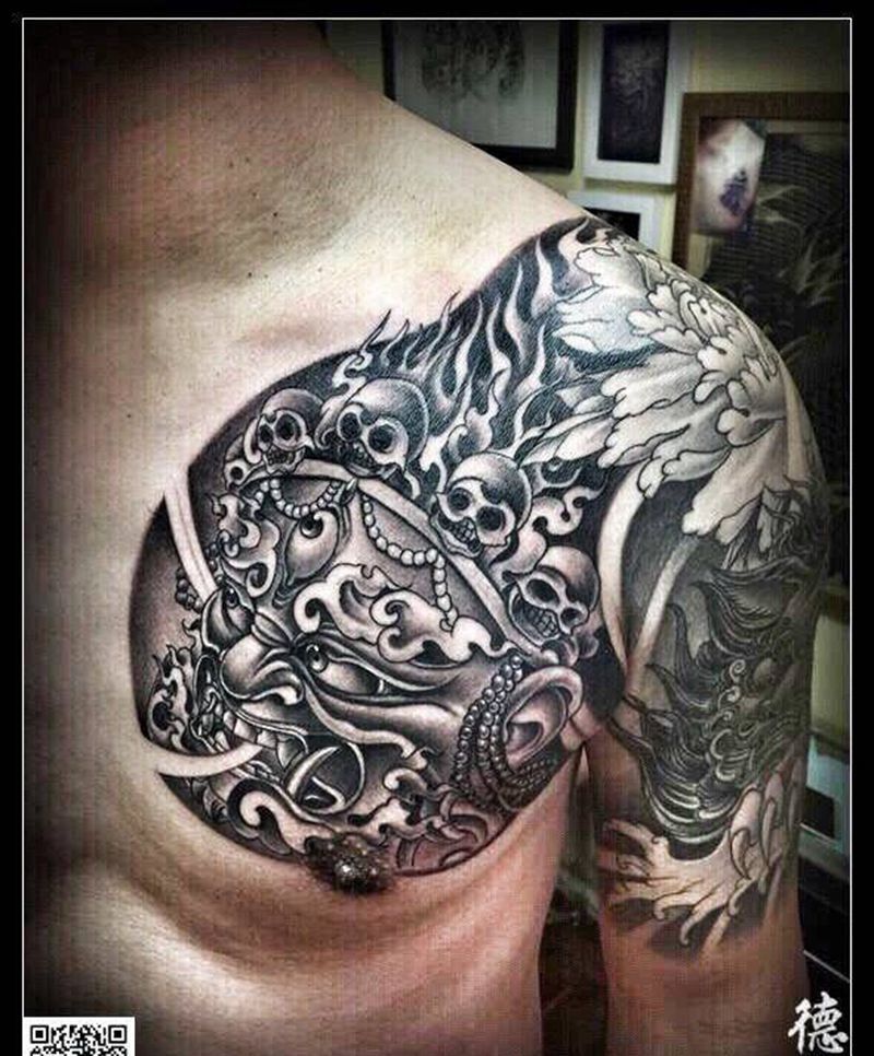 大黑天纹身图片_成品纹身图案