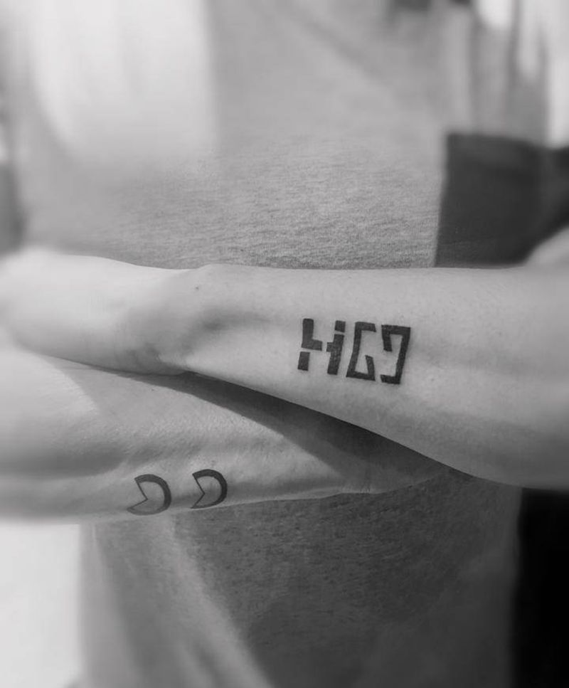 客人自己的设计纹身图片_手臂图腾原创纹身图案