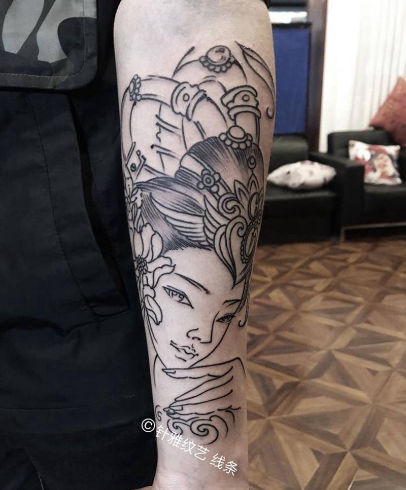 俩小作 未完成纹身图片_