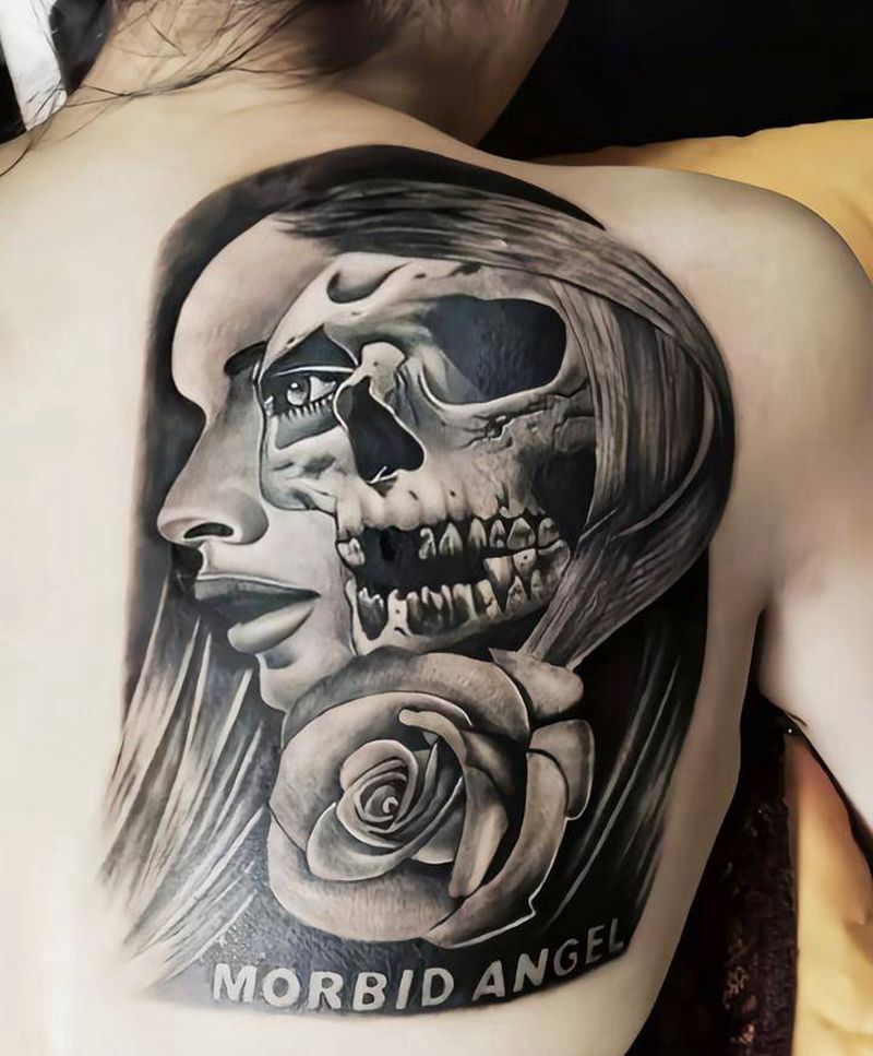 肩部欧美风纹身图片_肩部欧美写实纹身图案