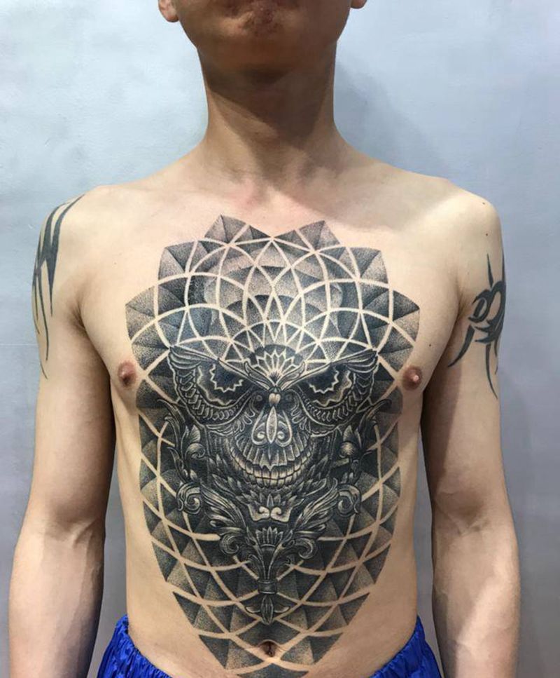 点刺骷髅纹身图片_