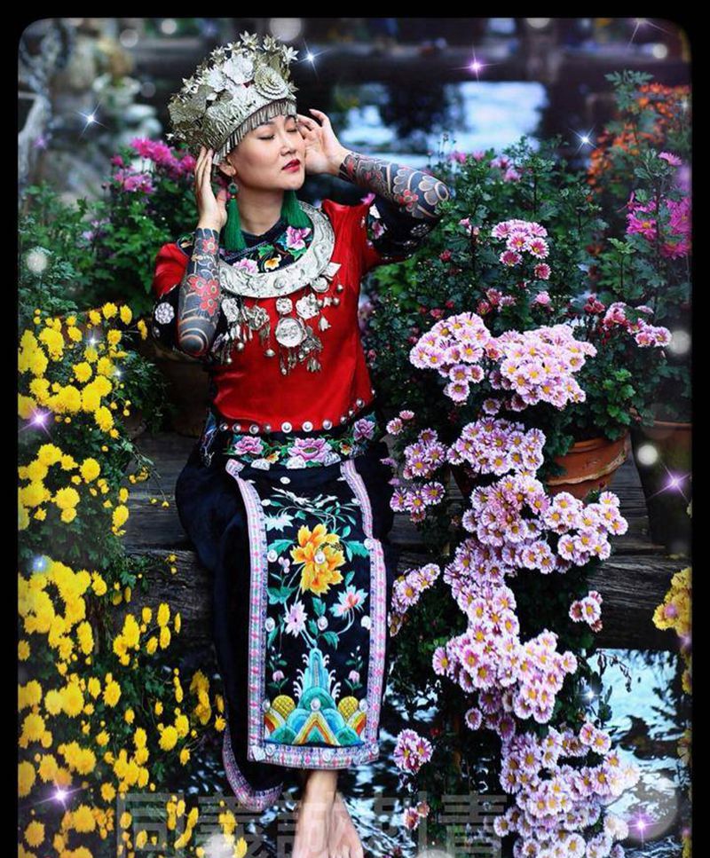 花臂女神纹身图片_