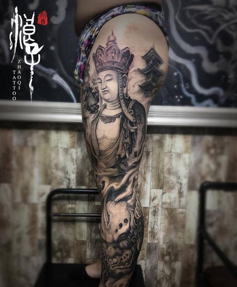 地藏王菩萨纹身图片_
