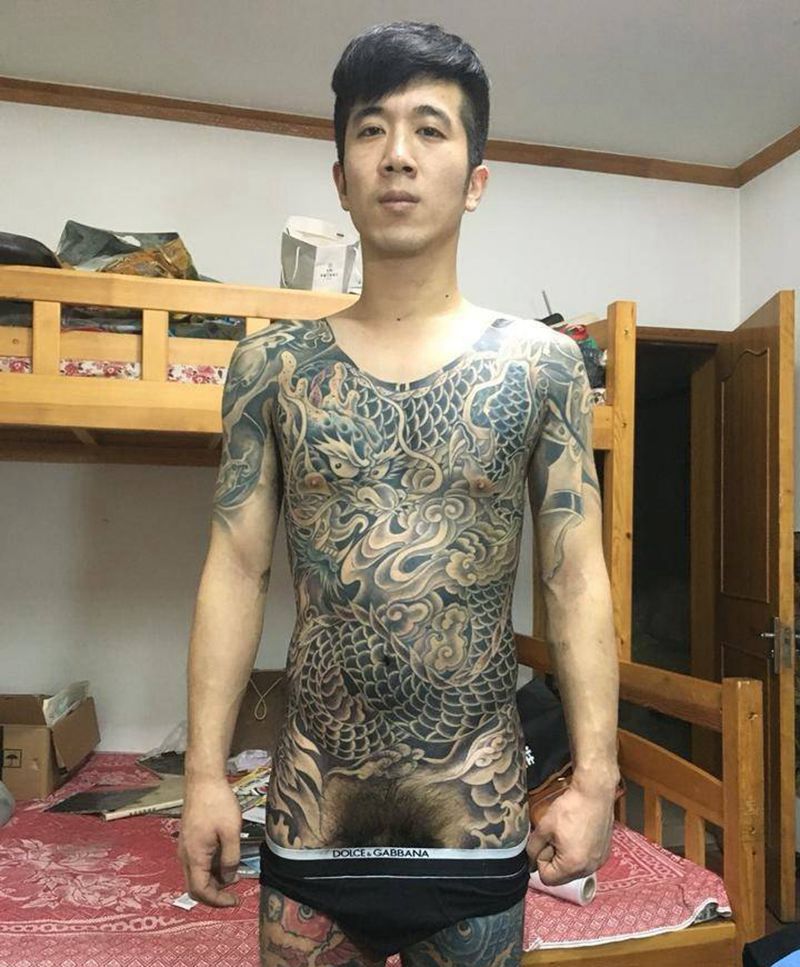 天津流氓范儿纹身图片_