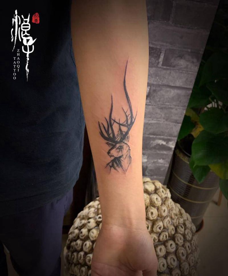 美女小图纹身图片_几何图腾纹身图案