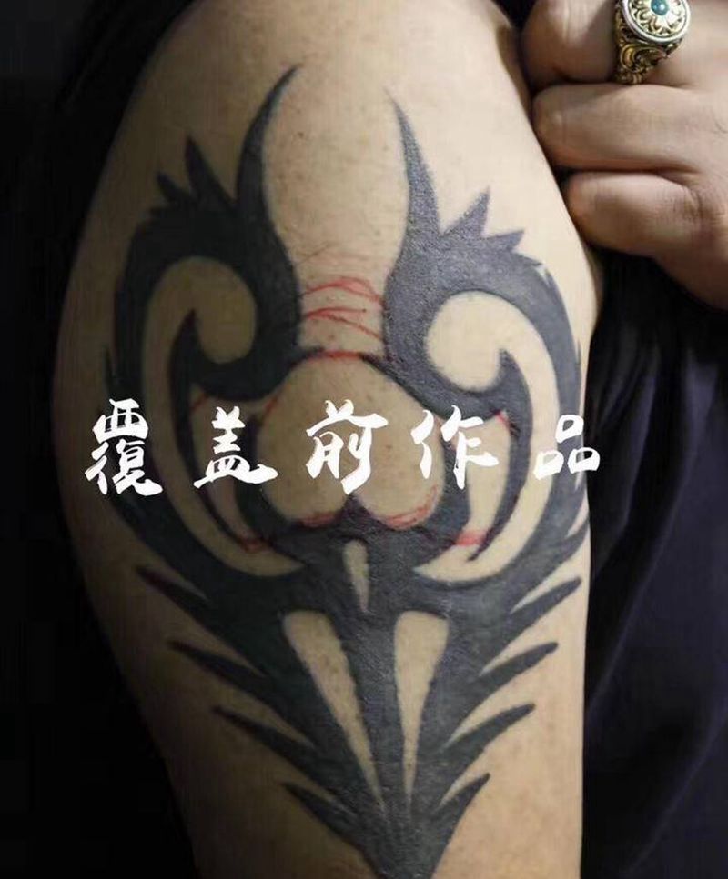 图腾遮盖纹身图片_手臂纹身图案