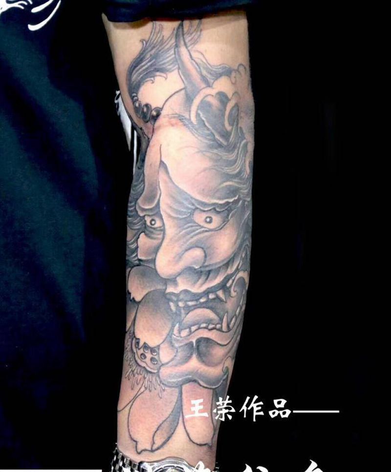 般若纹身图片_手臂老传统新传统纹身图案