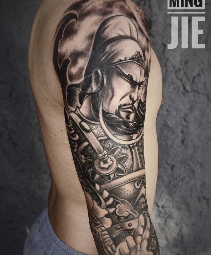 关云长纹身图片_手臂纹身图案