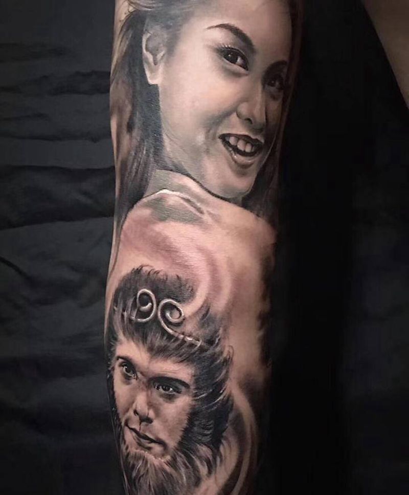 我的盖世英雄会是你纹身图片_手臂手部欧美写实纹身图案