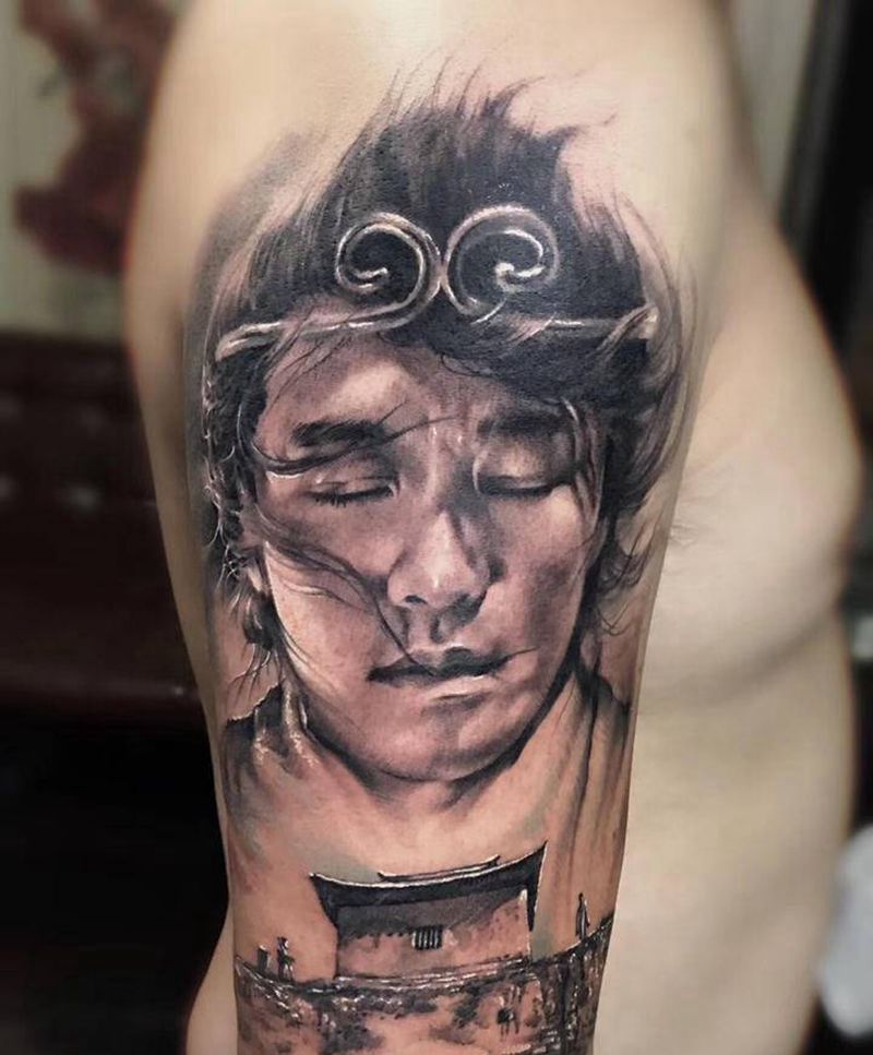 余生纹身图片_手臂欧美写实纹身图案