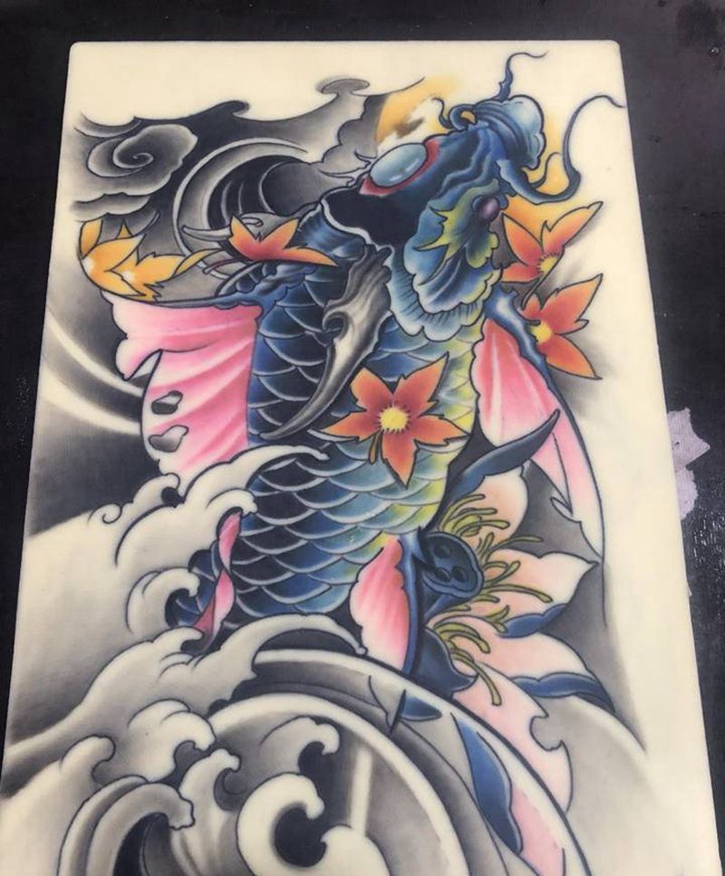 部分学员练习作品纹身图片_胸部纹身图案