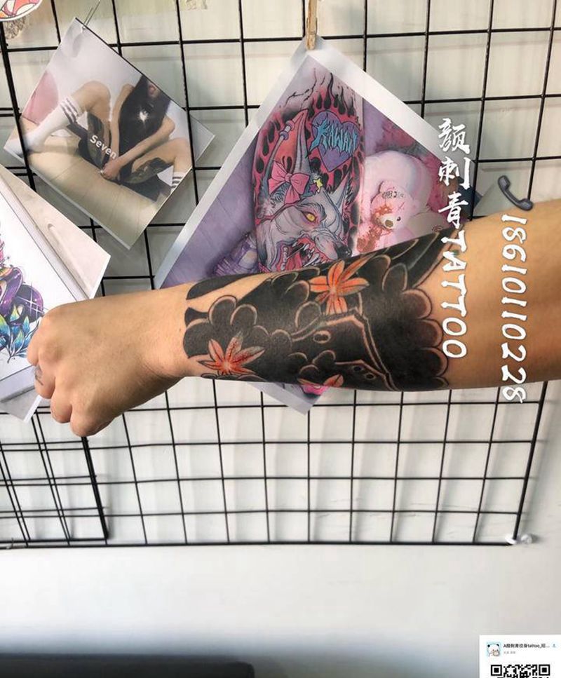 小臂遮盖纹身图片_手臂纹身图案