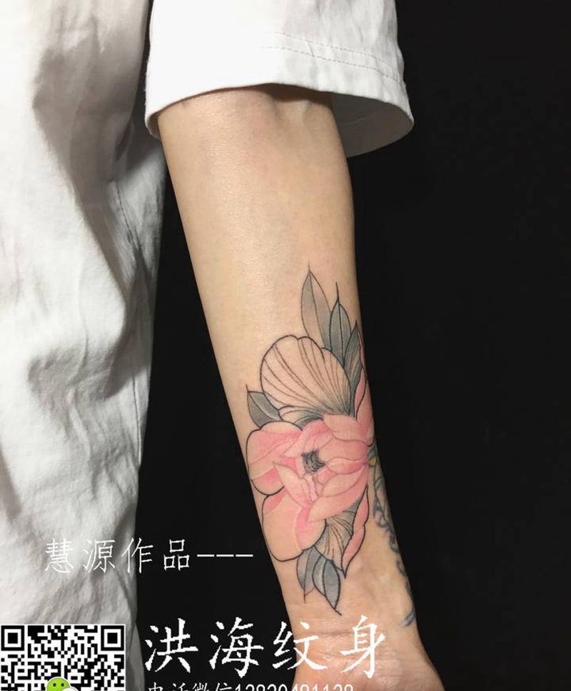 素花纹身图片_手部手臂纹身图案