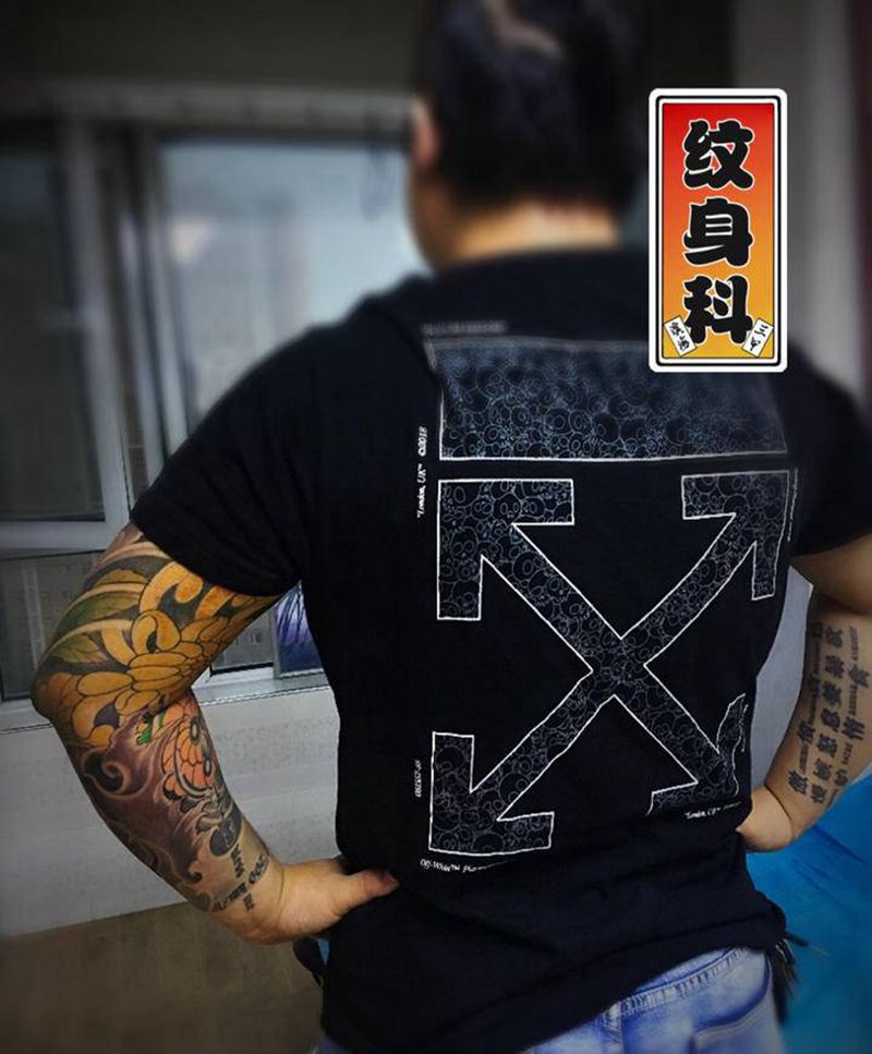 花臂纹身图片_手臂老传统纹身图案