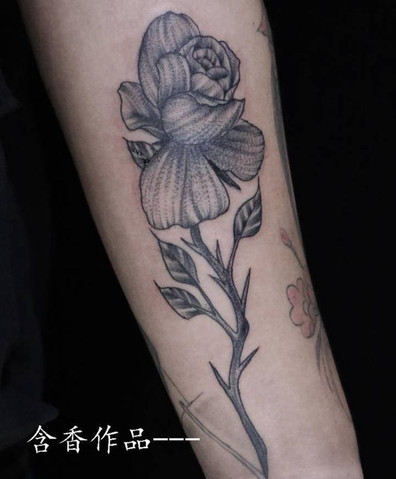 素花纹身图片_图腾纹身图案