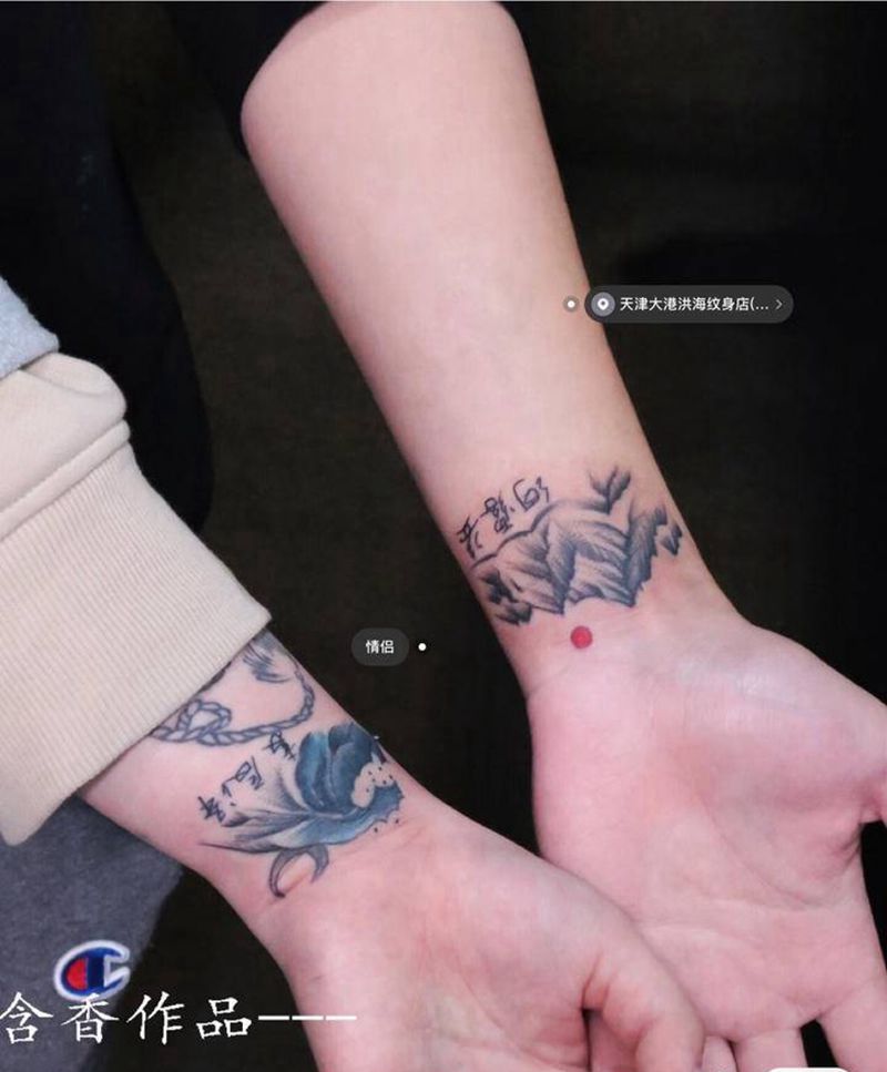 情侣纹身纹身图片_手部纹身图案