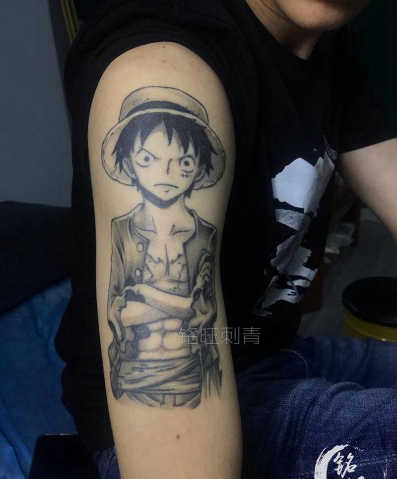 海贼王纹身图片_手臂纹身图案