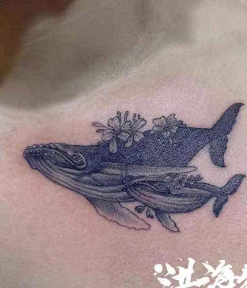 遮盖纹身图片_胸部肩部纹身图案