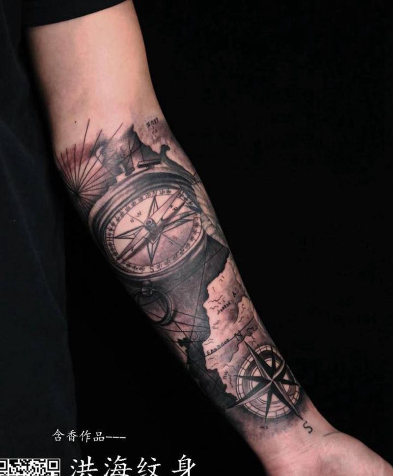 小臂内侧纹身图片_手臂手部纹身图案