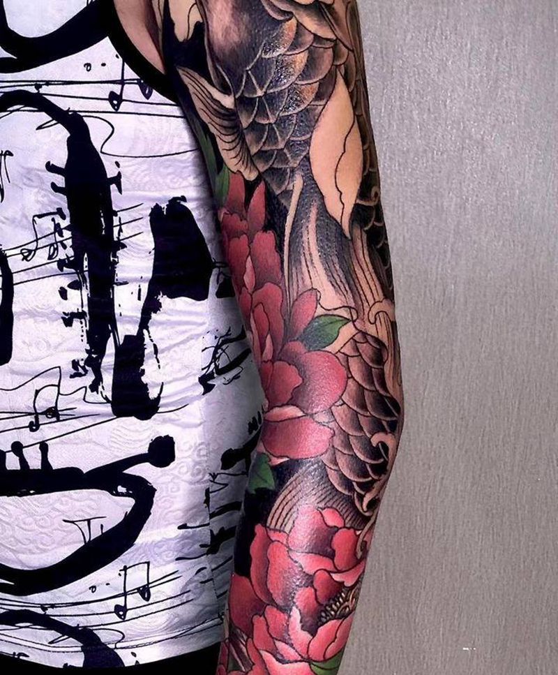 花臂纹身图片_手臂手部纹身图案