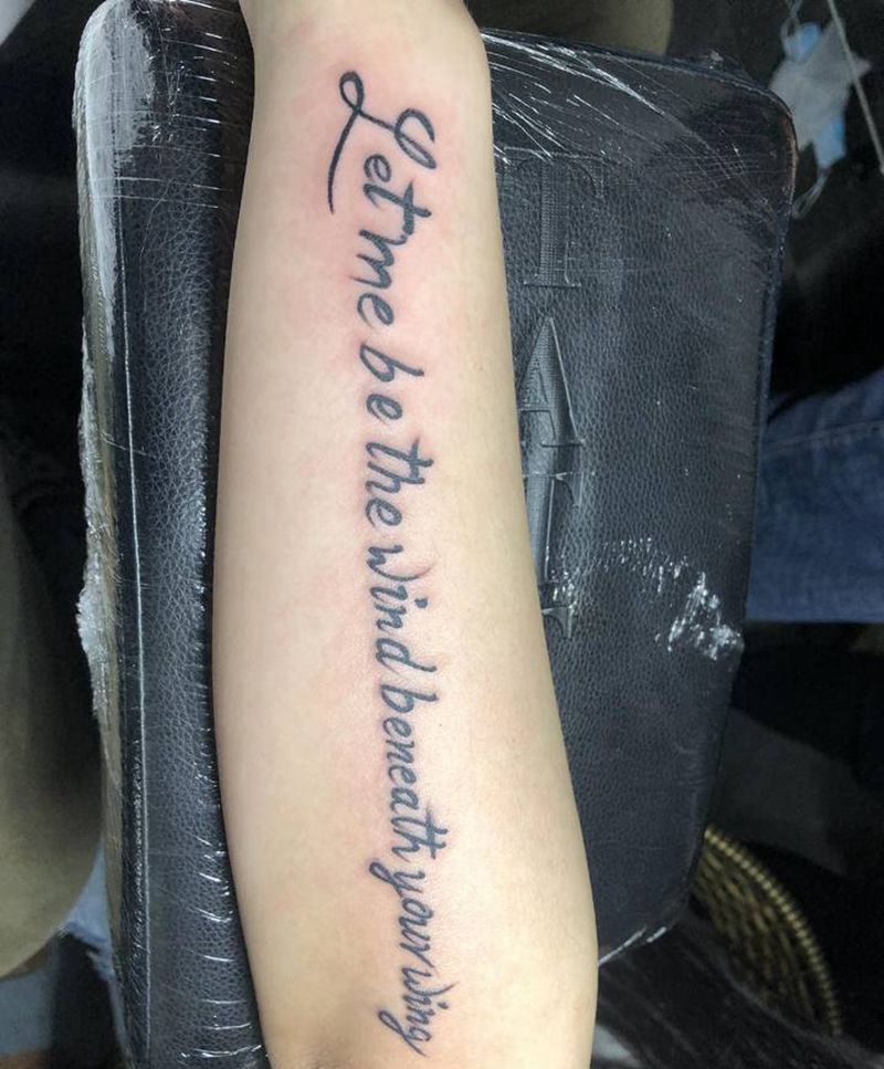 客人很喜欢的一句话纹身图片_手臂纹身图案