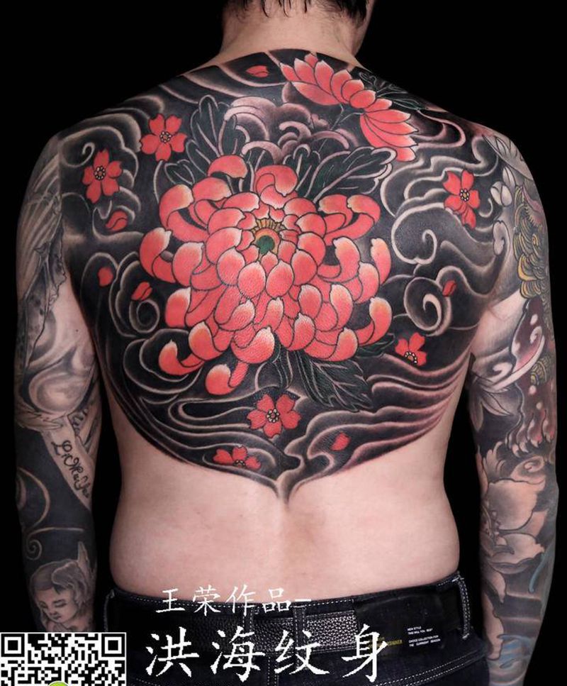 半背纹身图片_背部纹身图案