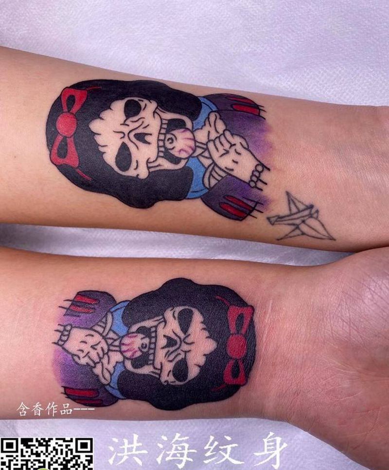 恶化白雪公主纹身图片_手臂腿部纹身图案