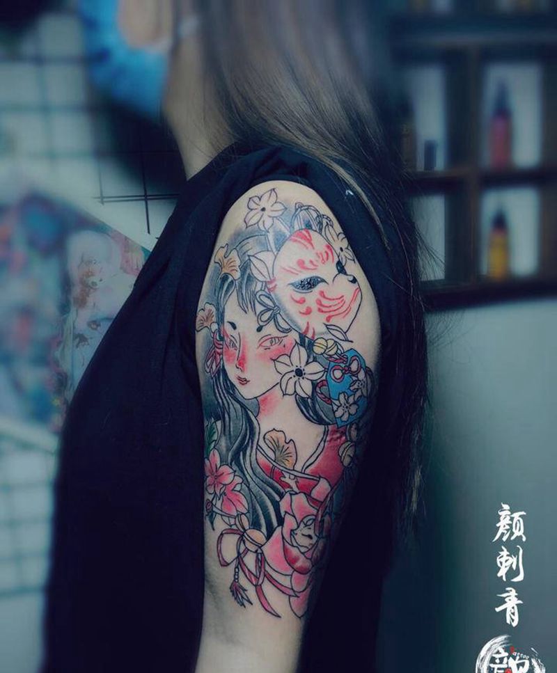 适合女孩的纹身纹身图片_手臂纹身图案