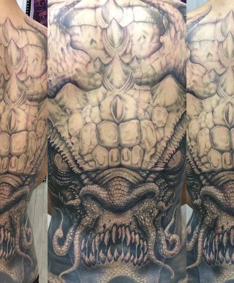 龙威纹身图片_新传统纹身图案